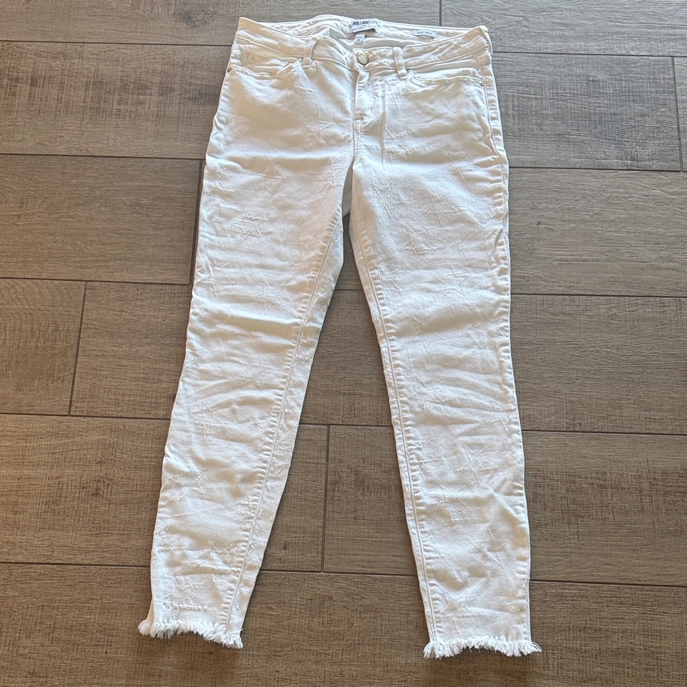 William Rast Women's White Star Skinny crop Denim Jeans 28